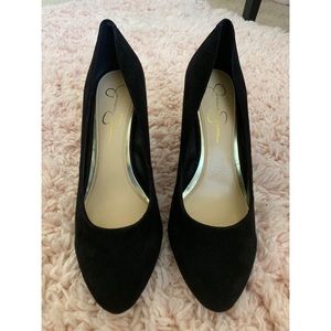 Black Suede Jessica Simpson Pumps